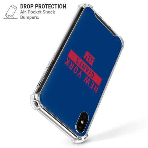NFL New York Giants Blue Performance Series iPhone XS Max Clear Case